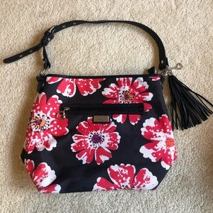 Gigi Hill Red and Black Floral Bag